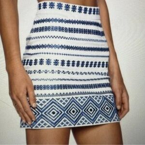 Sam Edelman White and Blue Skirt